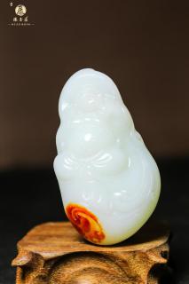 甄玉匠·匠心雕琢:和田玉白玉弥勒佛,传递宁静祥和