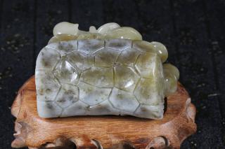新疆和田糖白玉 蜗牛 摆件 350g